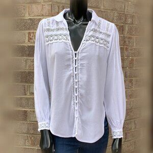 Abercrombie & Fitch Lace Accented Blouse Sz S
